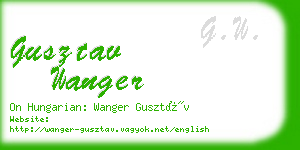 gusztav wanger business card